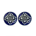 Blue Zellige Cufflinks | Moorish-Inspired Enameled Cufflinks | Jaipurio